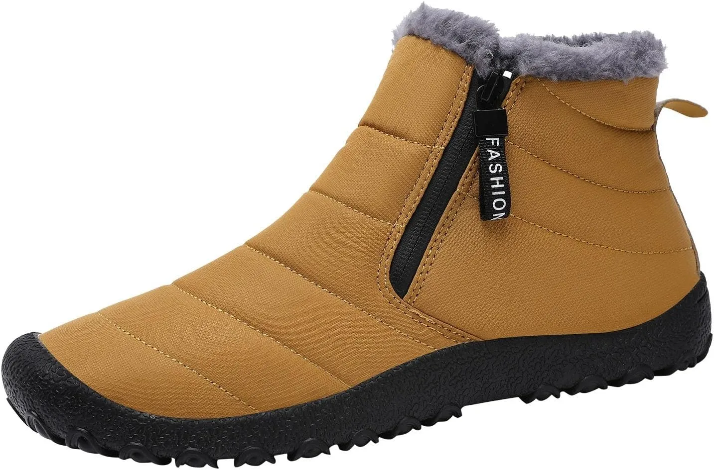 Snow Boots for Men Waterproof Winter Boots Anti-slip Fur Lined Booties Winter Casual Slip on Ankle Boots Comfortable Winter Shoes Trekking Hiking Boots