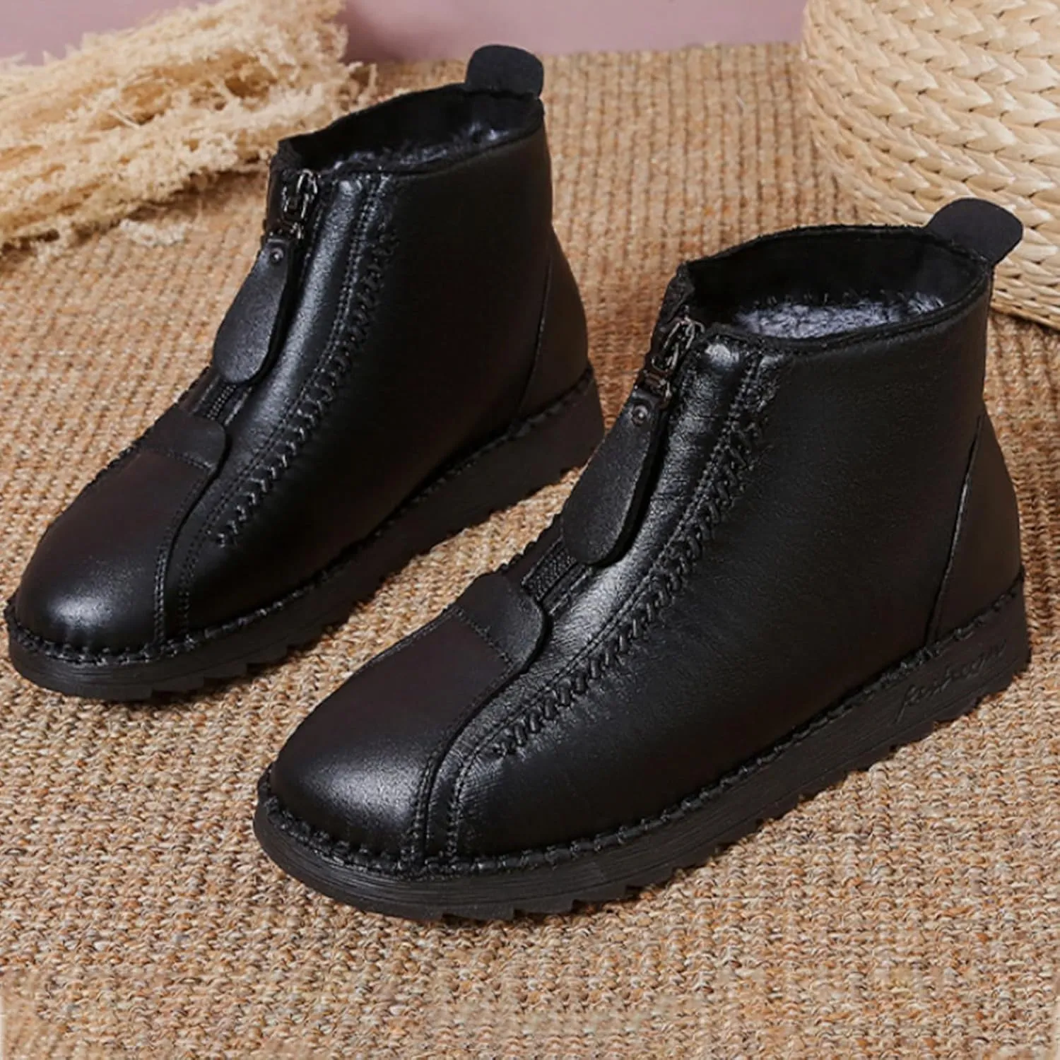 Snow Boots for Women aterproof Wide Width Mens Hiking Shoes Womens Warm Boots Men's Winter Shoes