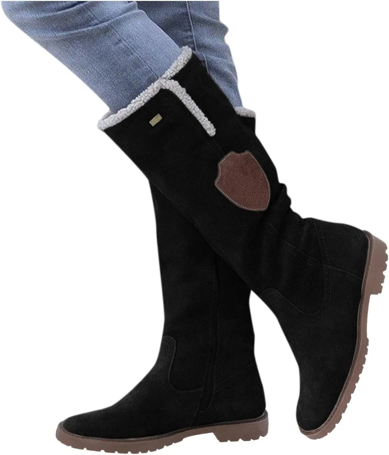 Snow Boots for Women Wide Width Snow Boots for Women Waterproof Size 11 Warm Winter Boots Women Brown Winter Boots for Women Leather Botas Negras Para Mujer Invierno