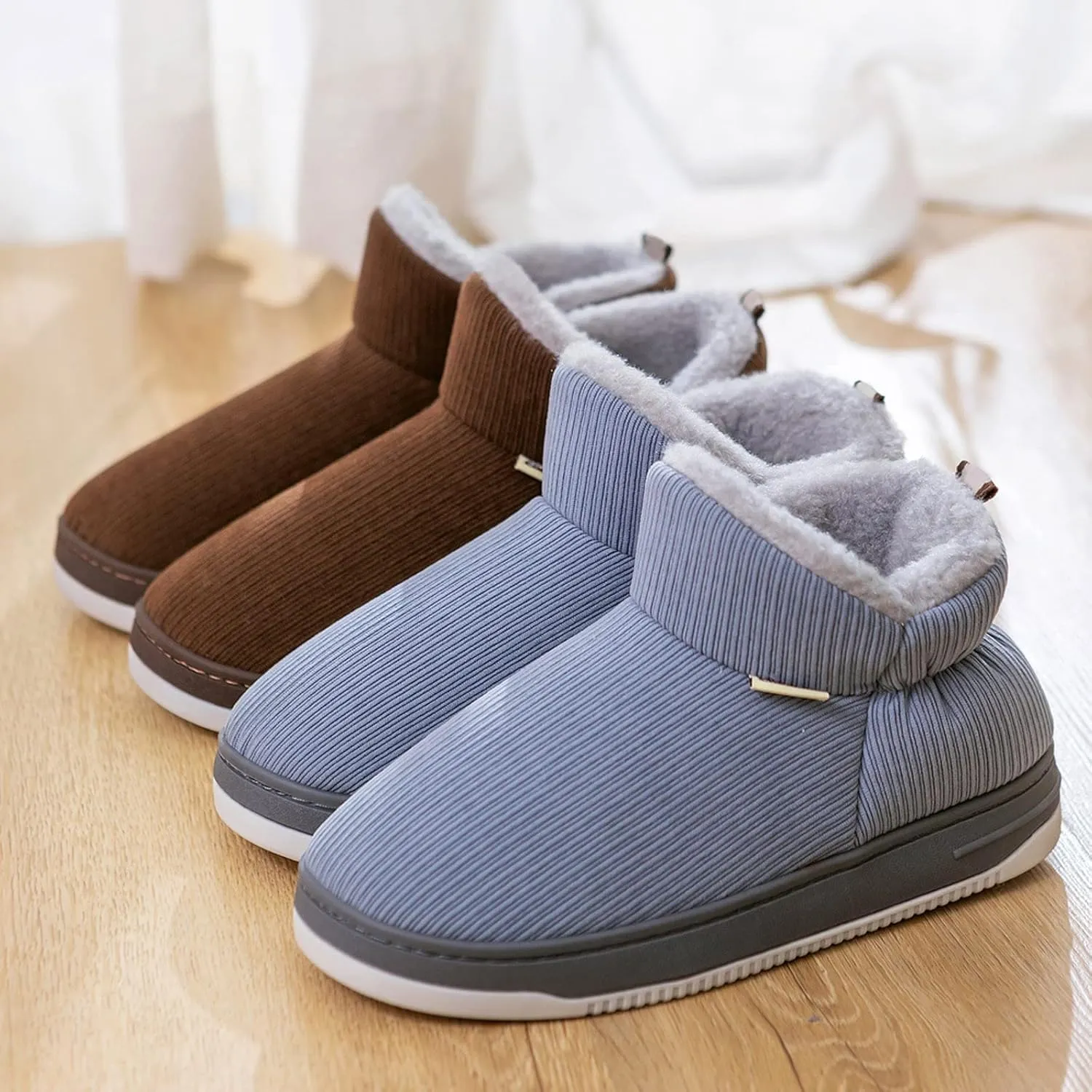 Snow Boots Men Warm Lined Footwear Waterproof Outdoor Comfort Winter Boots Slip on Ankle Booties Non-slip Climbing Shoes Hiking Boots