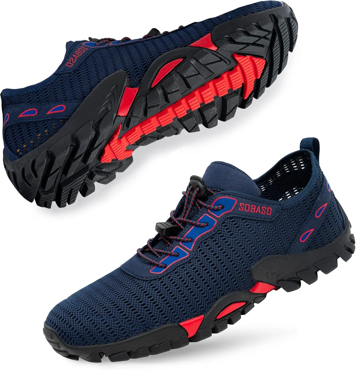 SOBASO Water Shoes Women Men Quick Drying Swim Beach Aqua Shoes for Water Sport Diving Hiking Sailing Travel