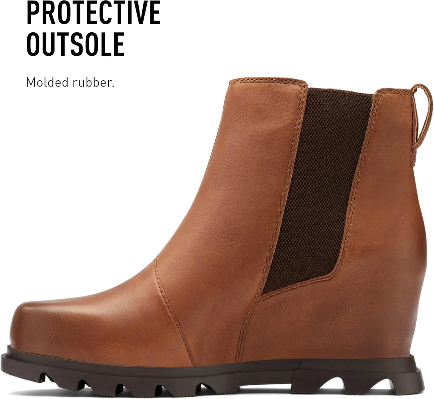 Sorel Women's Joan of Arctic Wedge III Chelsea Boot  Waterproof Leather Wedge Boots