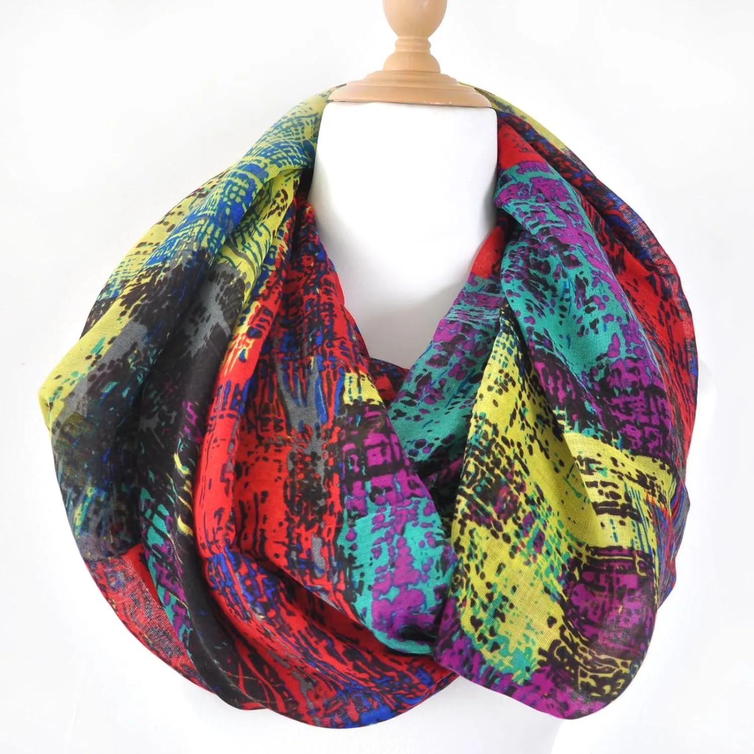 Spring Summer Fashion Versatile Scarf Lightweight Infinity Scarves Head Wrap