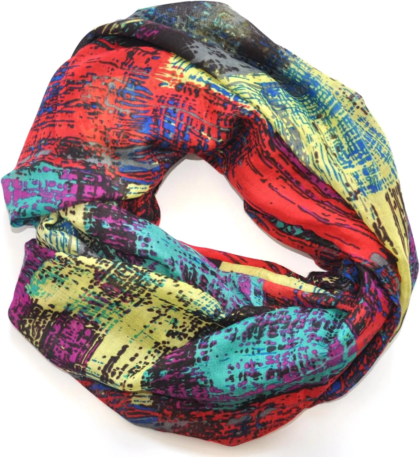 Spring Summer Fashion Versatile Scarf Lightweight Infinity Scarves Head Wrap