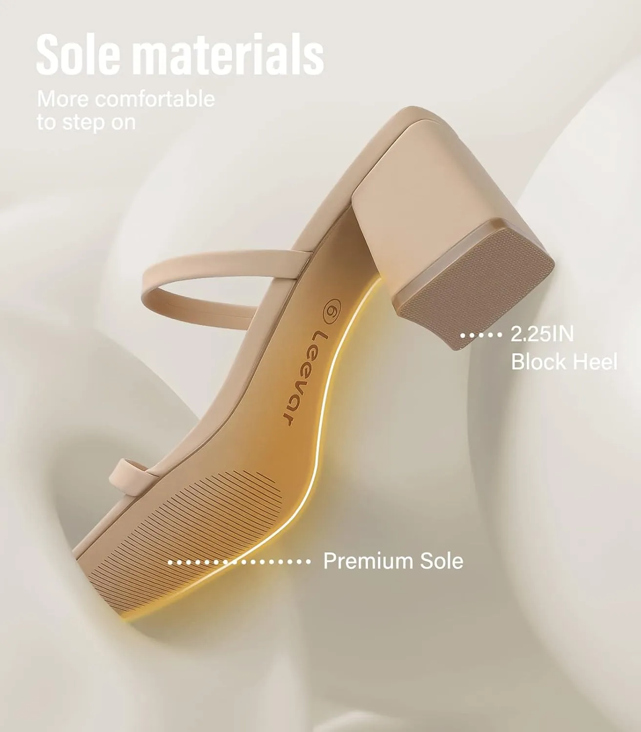 Square Toe Heeled Sandals for Women - Women's Low Block Heels Sandals - 2.25IN Open Toe Ankle Strap Chunky Heels - Slip on Heeled Sandal Mule- Nude Black Strappy Heels for Party Wedding Dress Shoes