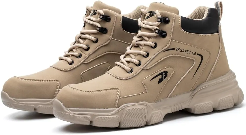 Steel Toe Boots for Men Waterproof Safety Shoes Lightweight Slip Resistant Construction Work Boots Hiking Boots