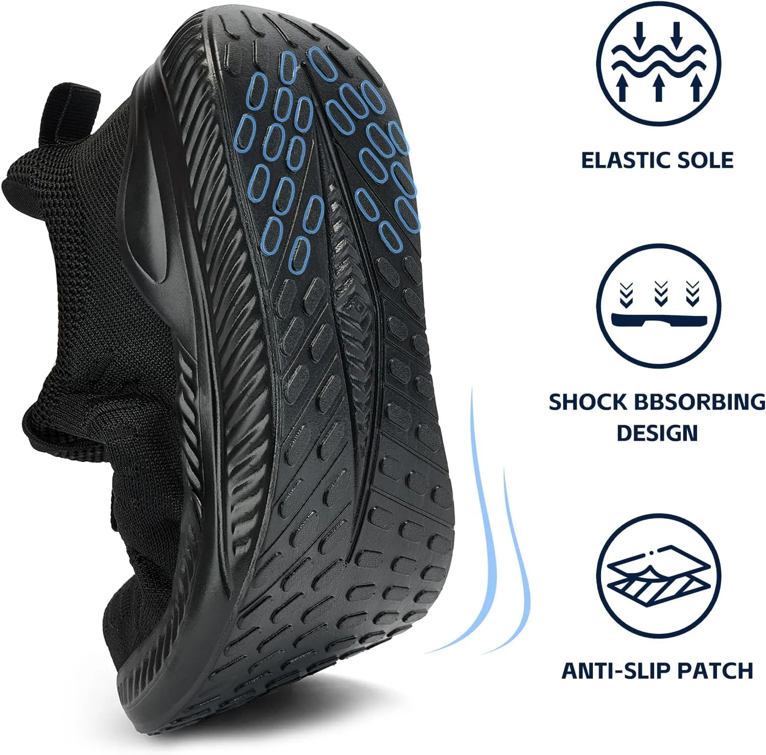 Steel Toe Shoes for Men Slip On Work Sneakers Lightweight Comfort Cushioning Walking Tennis Safety Shoes Puncture Proof