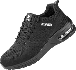 Steel Toe Shoes Men Women Lightweight Comfort Puncture Resistant Slip On Safety Work Shoes