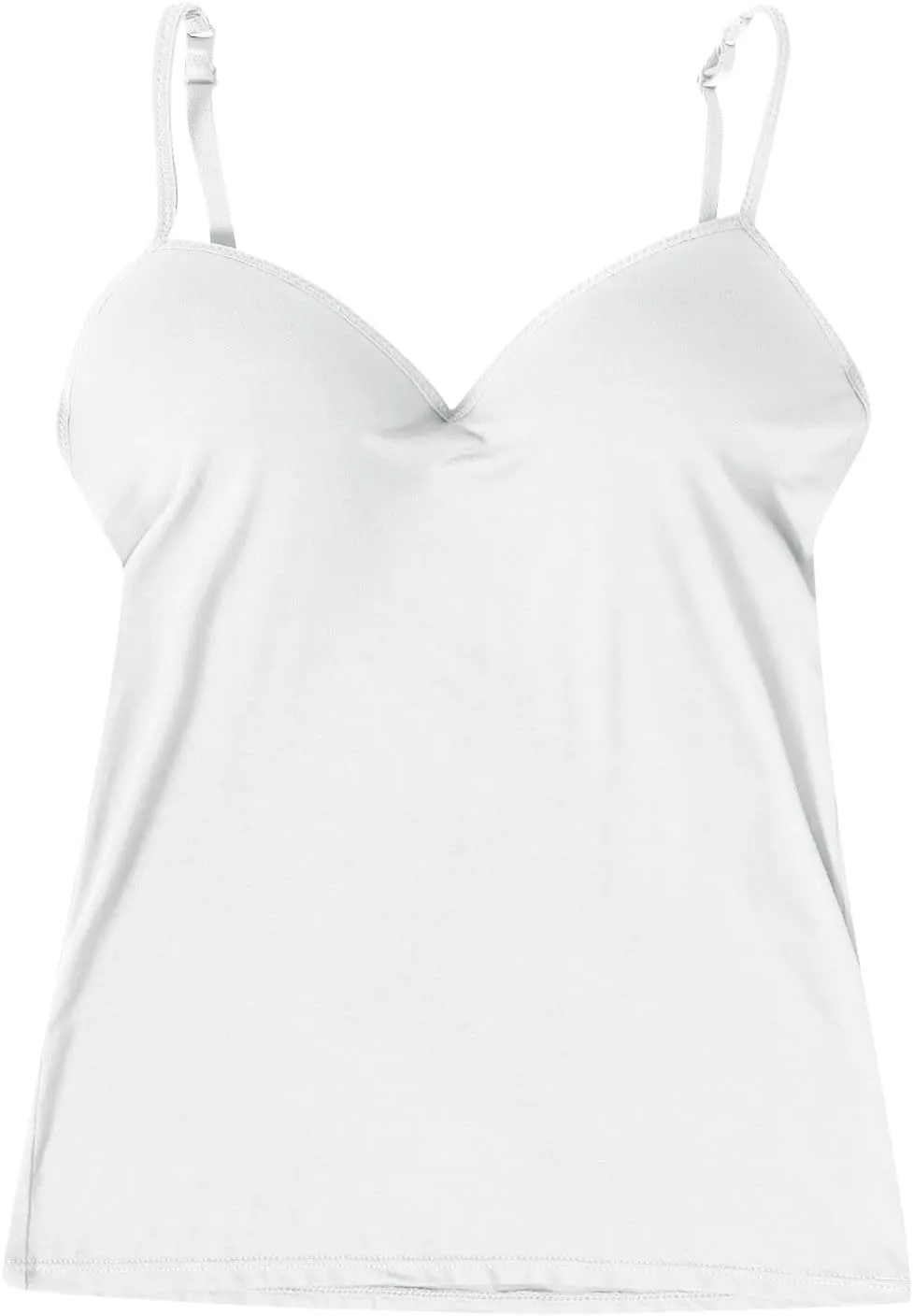 Tank Top with Built in Bra for Women Padded Workout Camisole Tops Spaghetti Strap Cami Shelf Bra Sports Cotton Undershirts