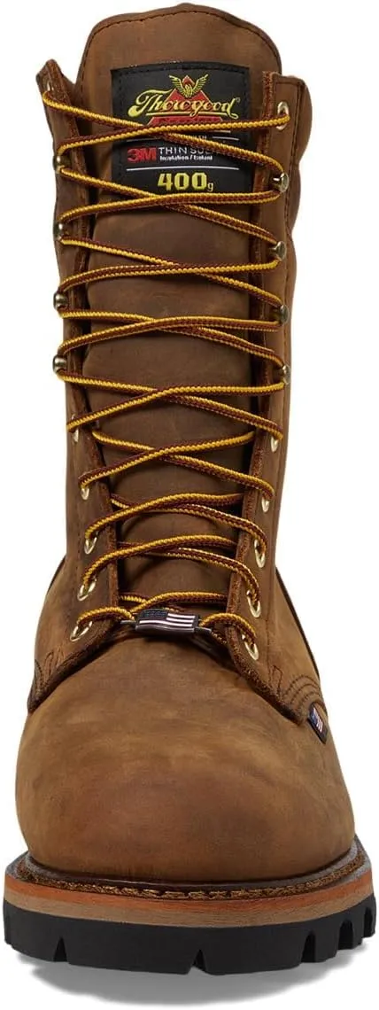 Thorogood Men's Logger Series 9 Round Toe, 400G 3M Thinsulate Insulation Non-Safety Toe Boot