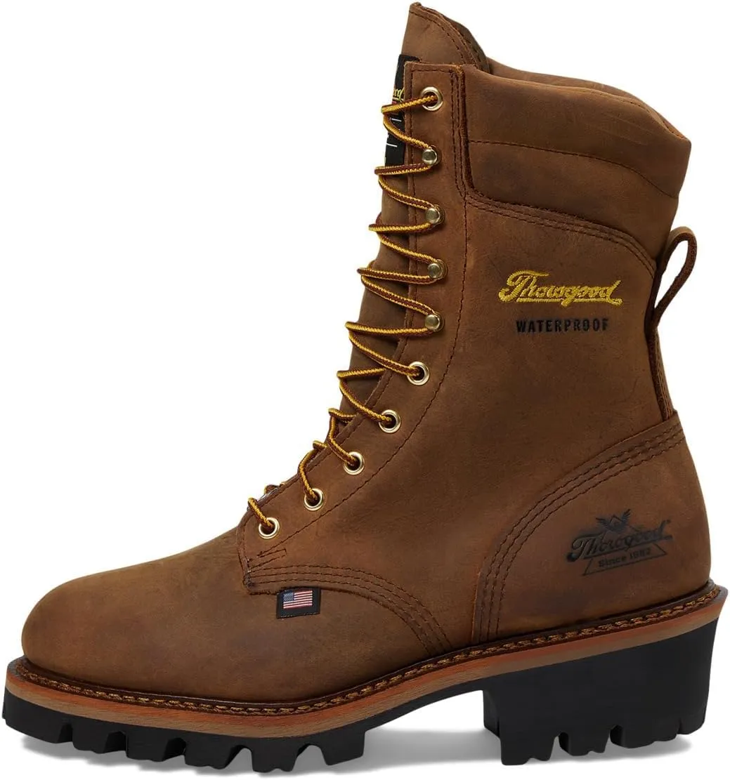 Thorogood Men's Logger Series 9 Round Toe, 400G 3M Thinsulate Insulation Non-Safety Toe Boot