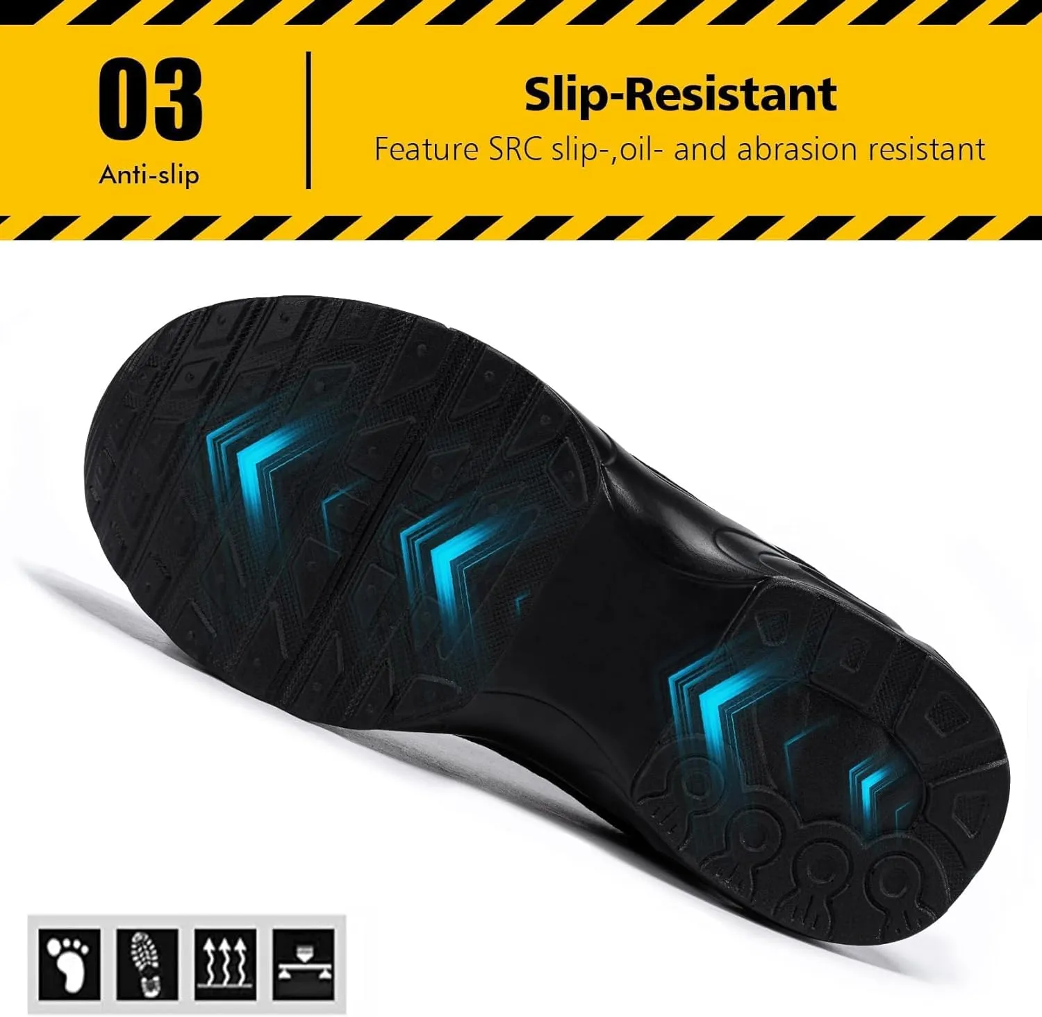 Tinefiy Steel Toe Shoes for Women Lightweight Safety Shoes Air Cushion Comfortable Slip Resistant Indestructible Womens Puncture Proof Work Shoe