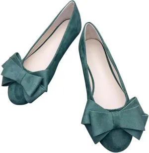 TN TANGNEST Women's Comfortable Pointed Toe Bowknot Flats Slip On Loafers Casual Flats