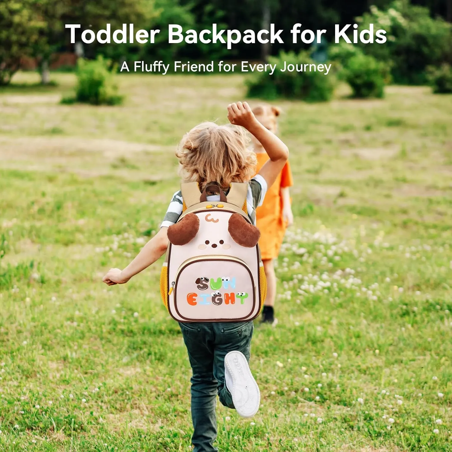 Toddler Backpack for Kids, Small 3D Cartoon Preschool for Age 2-4 Boys Girls Cute Toddler Bookbags Daycare Nursery Backpack for School, Travel (3D Dog, khaki)