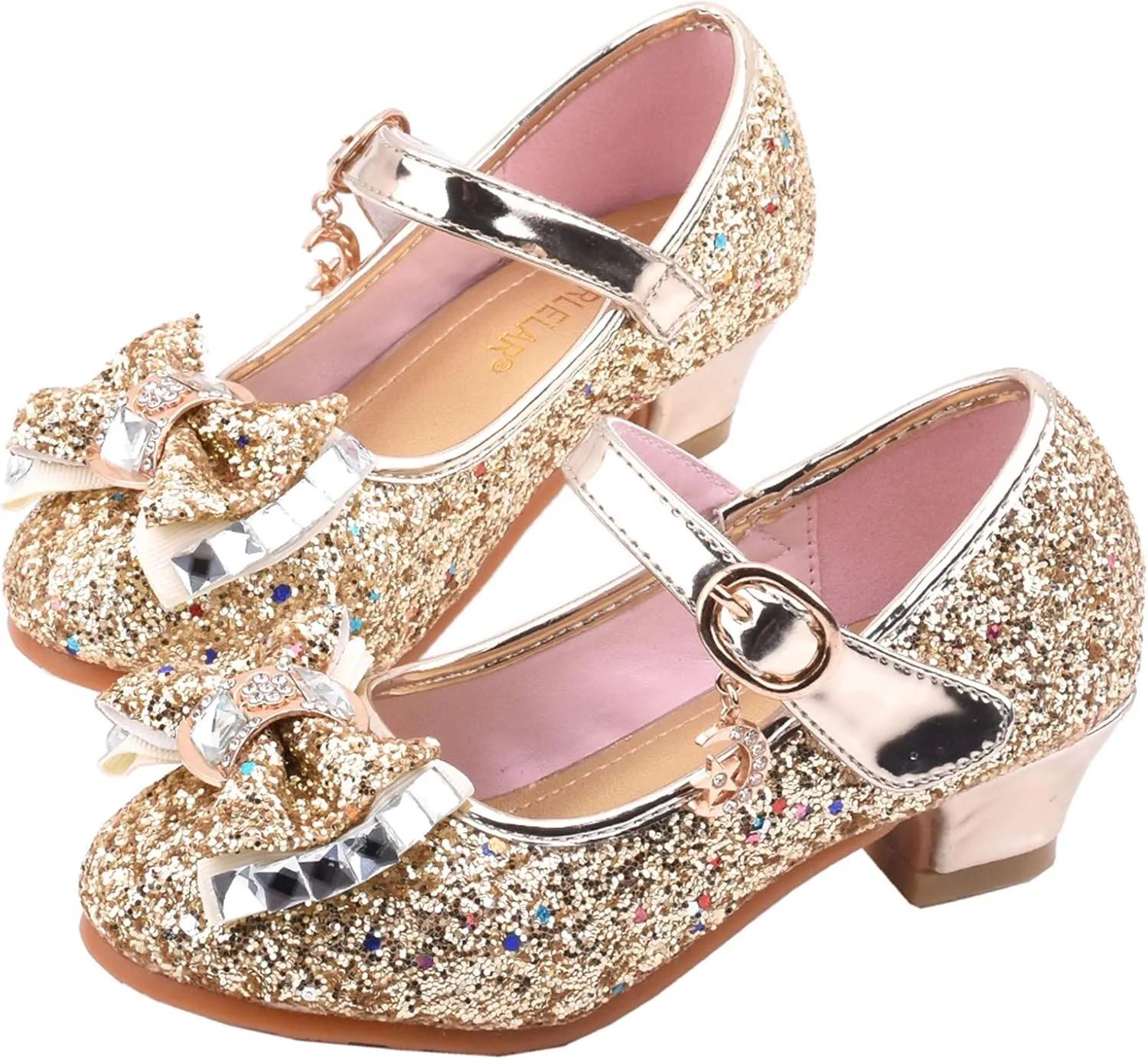 Toddler Dress Shoes,Girls Pearl Sandals Bling Bowknot Kids Infant Shoes Crystal Baby Princess Shoes 4-13 Years