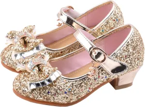 Toddler Dress Shoes,Girls Pearl Sandals Bling Bowknot Kids Infant Shoes Crystal Baby Princess Shoes 4-13 Years