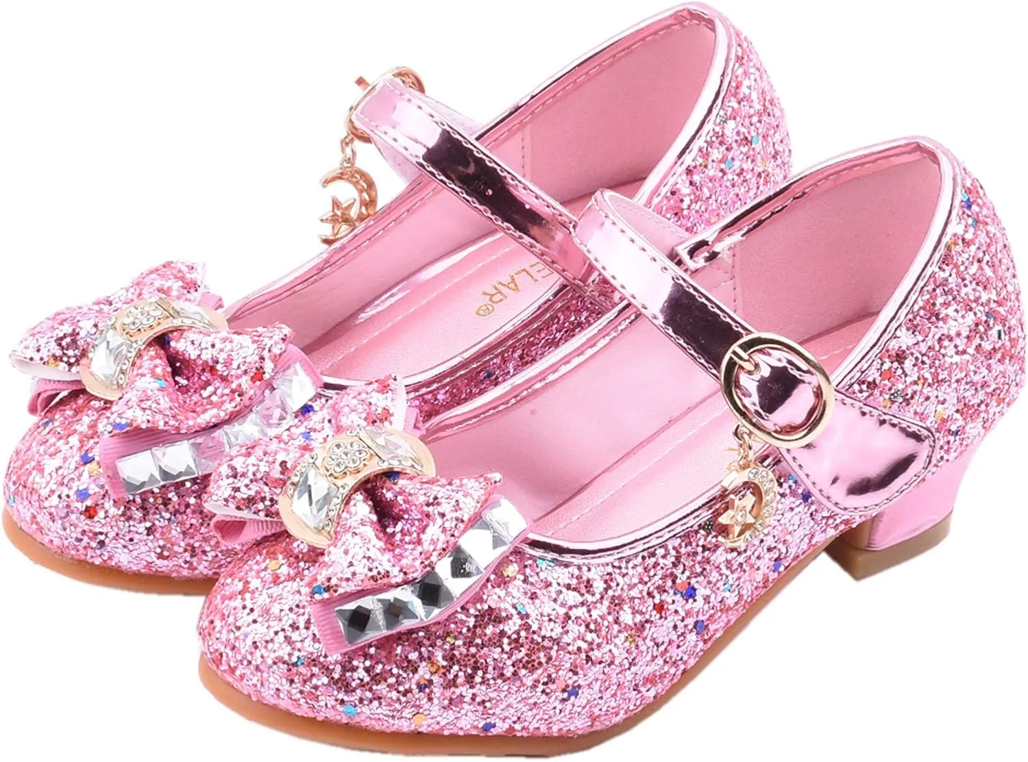 Toddler Dress Shoes,Girls Pearl Sandals Bling Bowknot Kids Infant Shoes Crystal Baby Princess Shoes 4-13 Years