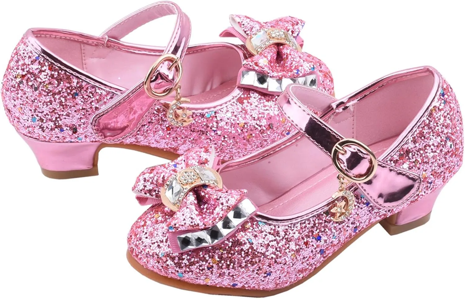 Toddler Dress Shoes,Girls Pearl Sandals Bling Bowknot Kids Infant Shoes Crystal Baby Princess Shoes 4-13 Years