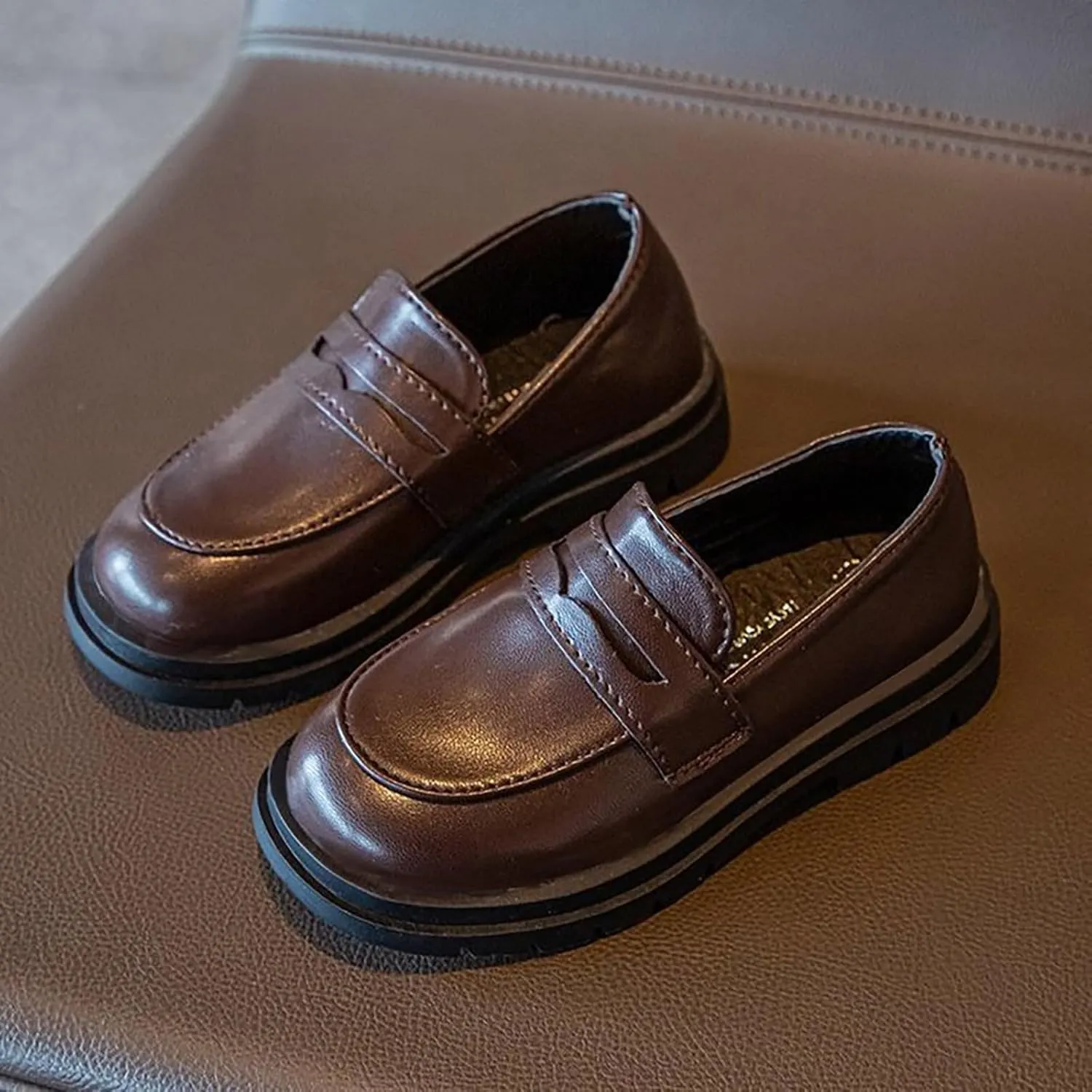 Toddler Girls Dress Shoes Little Girls Loafers School Uniform Mary Jane Flat for Girls Thick Sole Toddler Girl Shoes