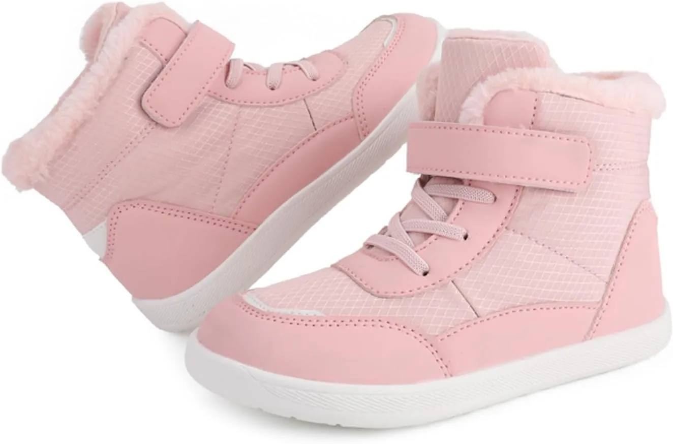Toddler Snow Plush Boots Boys Girls Winter Water Proof Shoes Cold Weather Outdoor Western Shoes Round Toe Boots