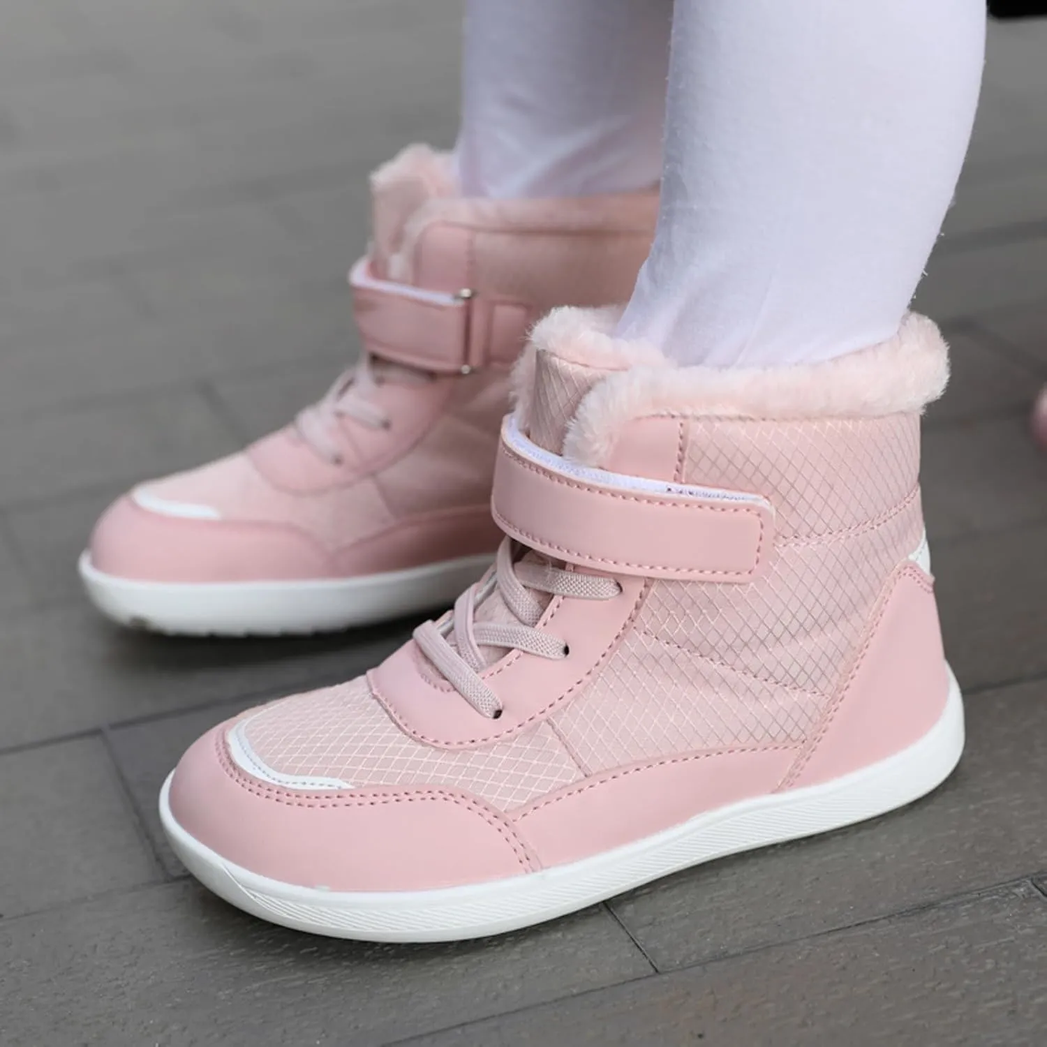 Toddler Snow Plush Boots Boys Girls Winter Water Proof Shoes Cold Weather Outdoor Western Shoes Round Toe Boots