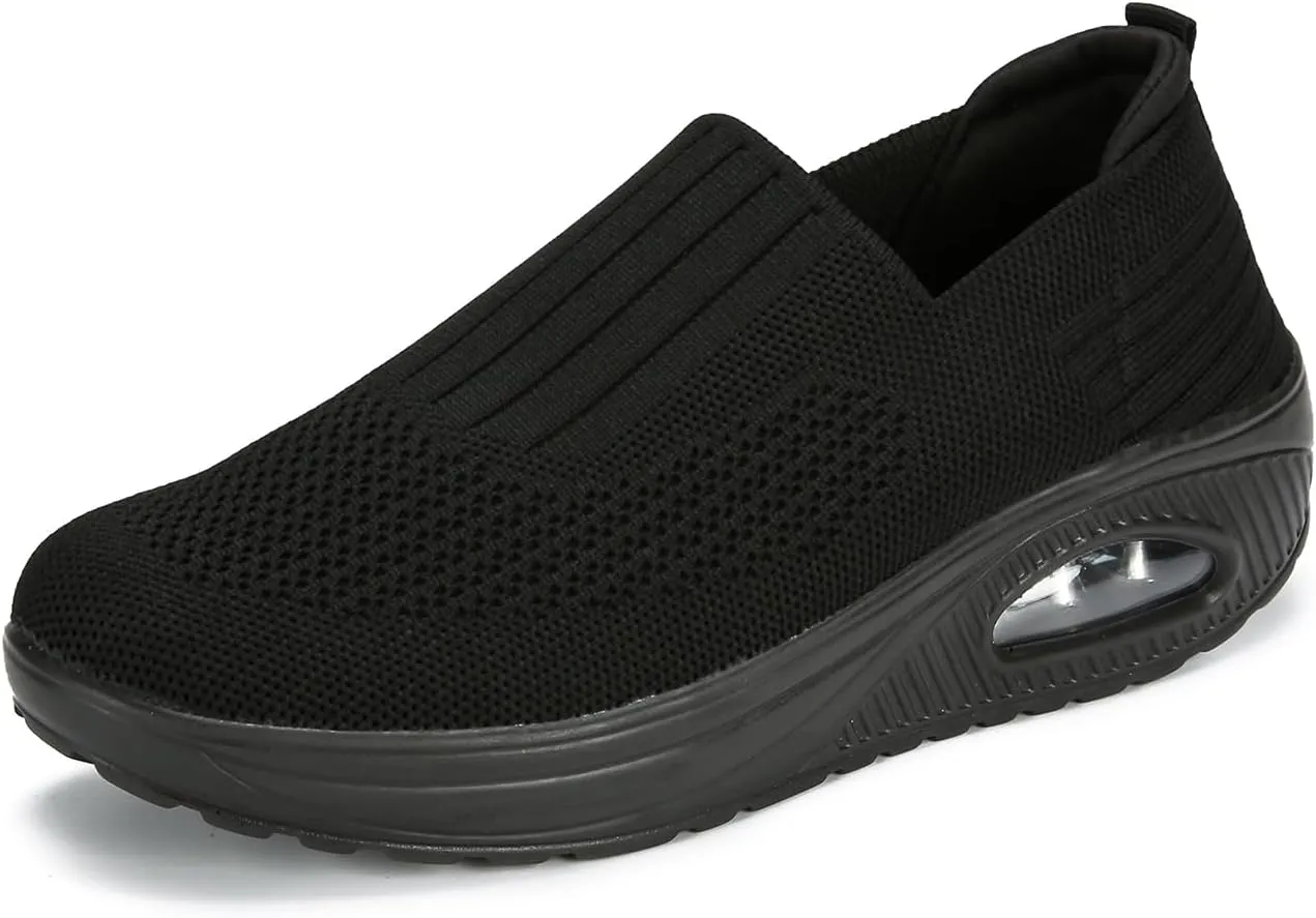 Touchmosees Women's Daily Walker Air Cushion Orthopedic Diabetic-Friendly Wedge Sneaker