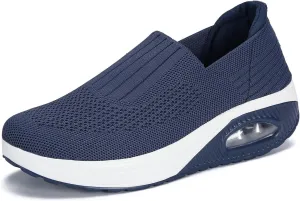 Touchmosees Women's Daily Walker Air Cushion Orthopedic Diabetic-Friendly Wedge Sneaker