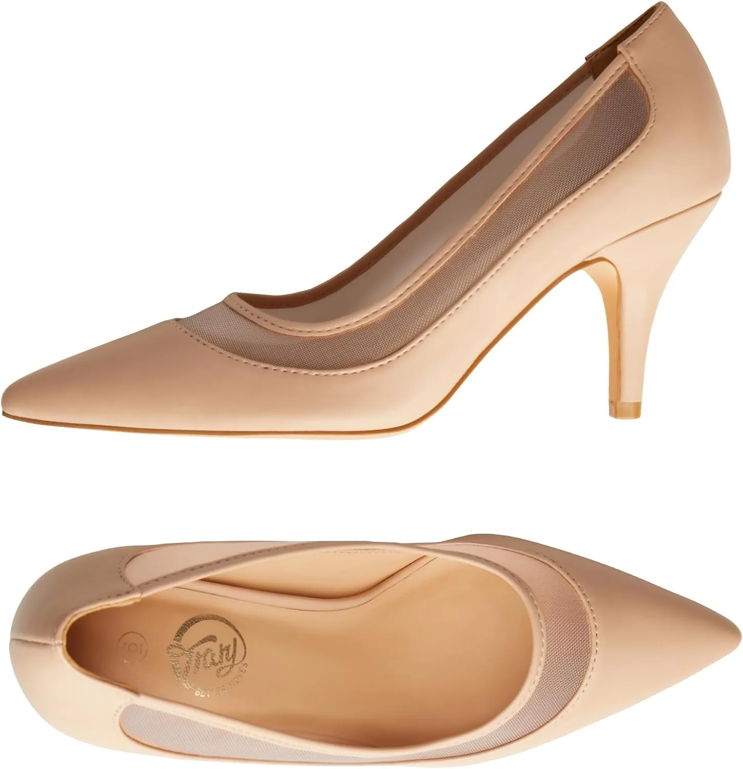 Trary Womens Slingback Pumps, Black Heels Gold Heels Nude Pink Red Heels, Pointed Toe High Heels for Women Sexy Stiletto Heels Buckle Ankle Strap Closed Toe Pumps Office Party Prom Dress Shoes