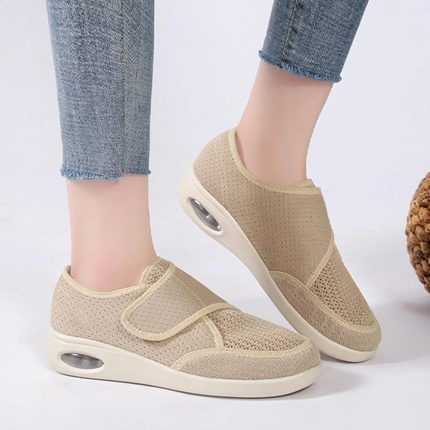 Unisex Adjustable Laceless Easy On and Off Soft Breathable Espadrilles Sketches Casual Shoes for Women, 6.5