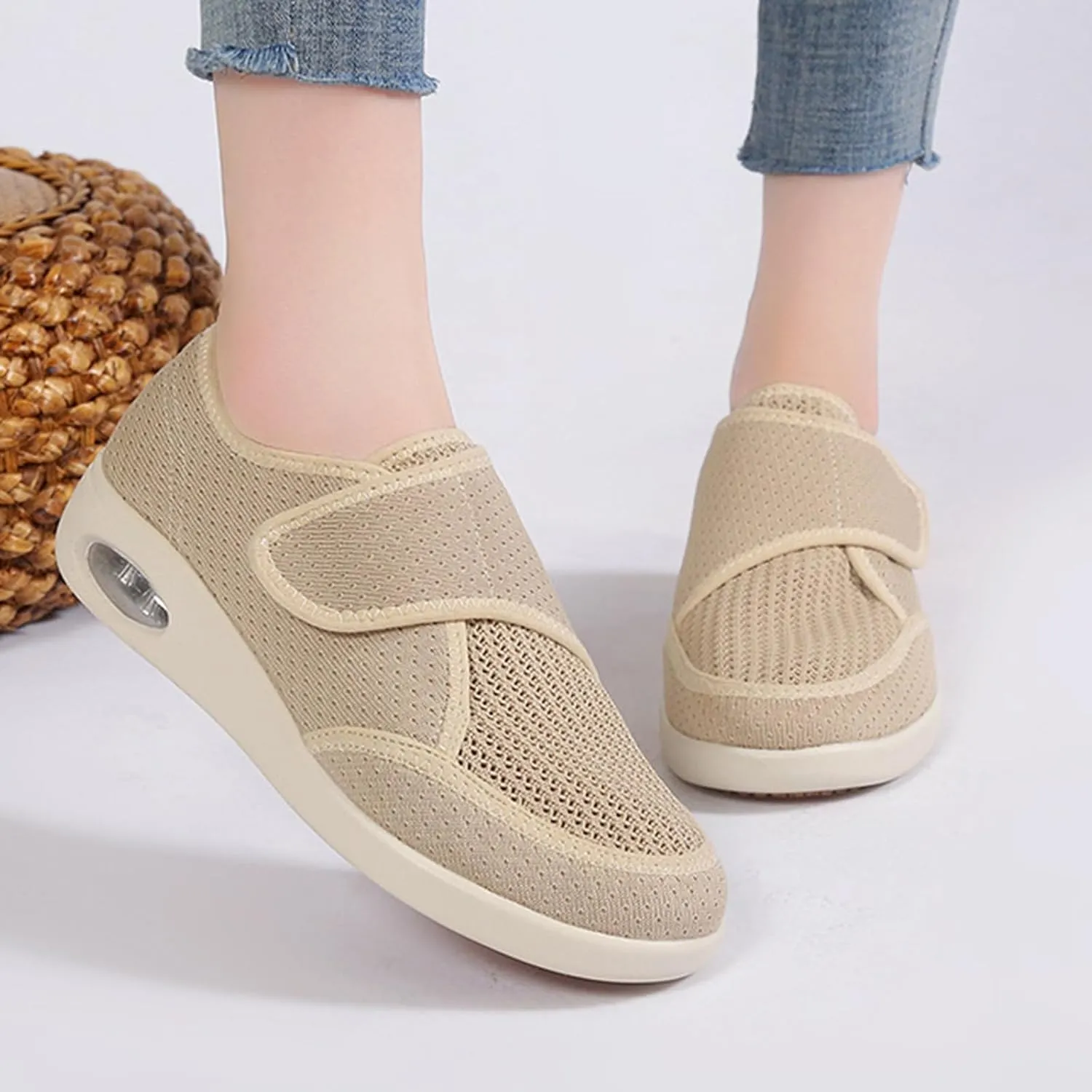Unisex Adjustable Laceless Easy On and Off Soft Breathable Espadrilles Sketches Casual Shoes for Women, 6.5