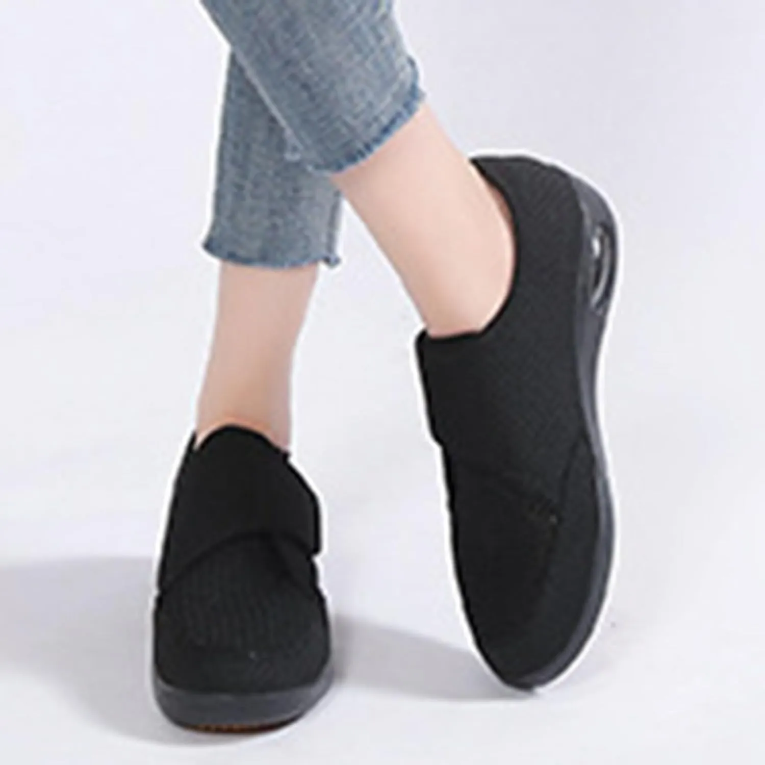 Unisex Adjustable Laceless Easy On and Off Soft Breathable Espadrilles Sketches Casual Shoes for Women, 6.5