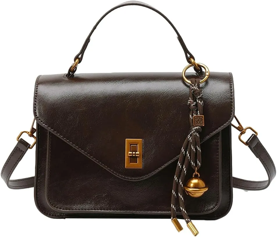 Vintage Messenger Bag for Women Leather Shoulder Shoulder Bag Crossbody Satchel Handbag and Purses Work Travel Bag