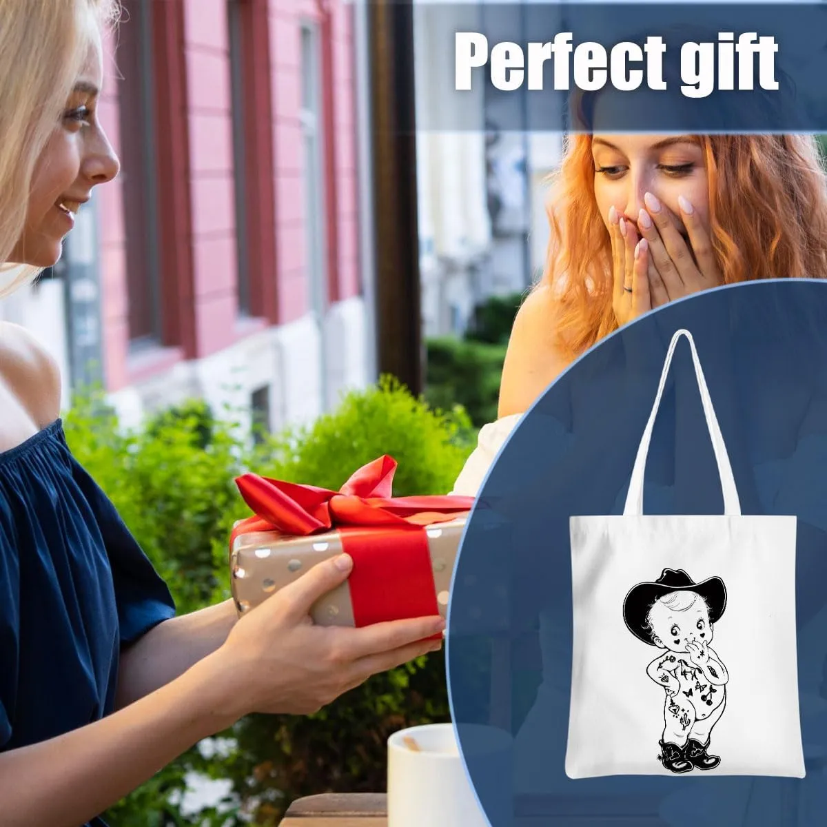 Vintage Western Tote Bag Country Stuff Western Stuff Reusable Grocery Bags Beach Bag, Western Gifts for Women