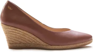 VISCATA Roses Espadrille Leather Wedges Spain Handmade 2  Heel Women's Pumps with Soft, Premium Leather Upper and 100% Natural Jute Midsole for All Occasions: Casual, Work, Party