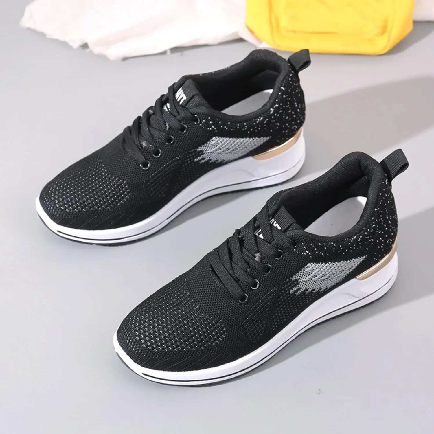 Walking Orthopedic Shoes Women Arch Support Lightweight Breathable Slip On Sneakers Breathable Shoes Women Wedge Leisure Outdoor Running Fitness Shoes Sport Mesh Women's Internationalist Women Sneaker