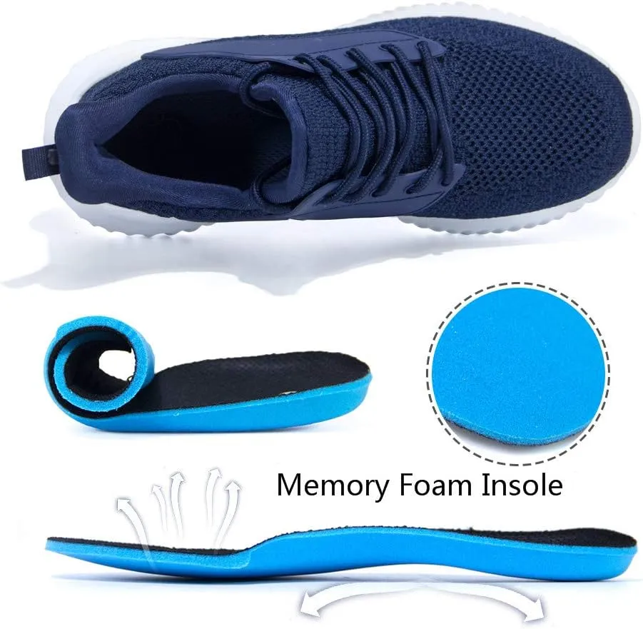 Walking Shoes for Men Sneakers - Slip on Memory Foam Running Tennis Shoes for Athletic Workout Gym Jogging Indoor Outdoor Lightweight Breathable Casual Sneakers
