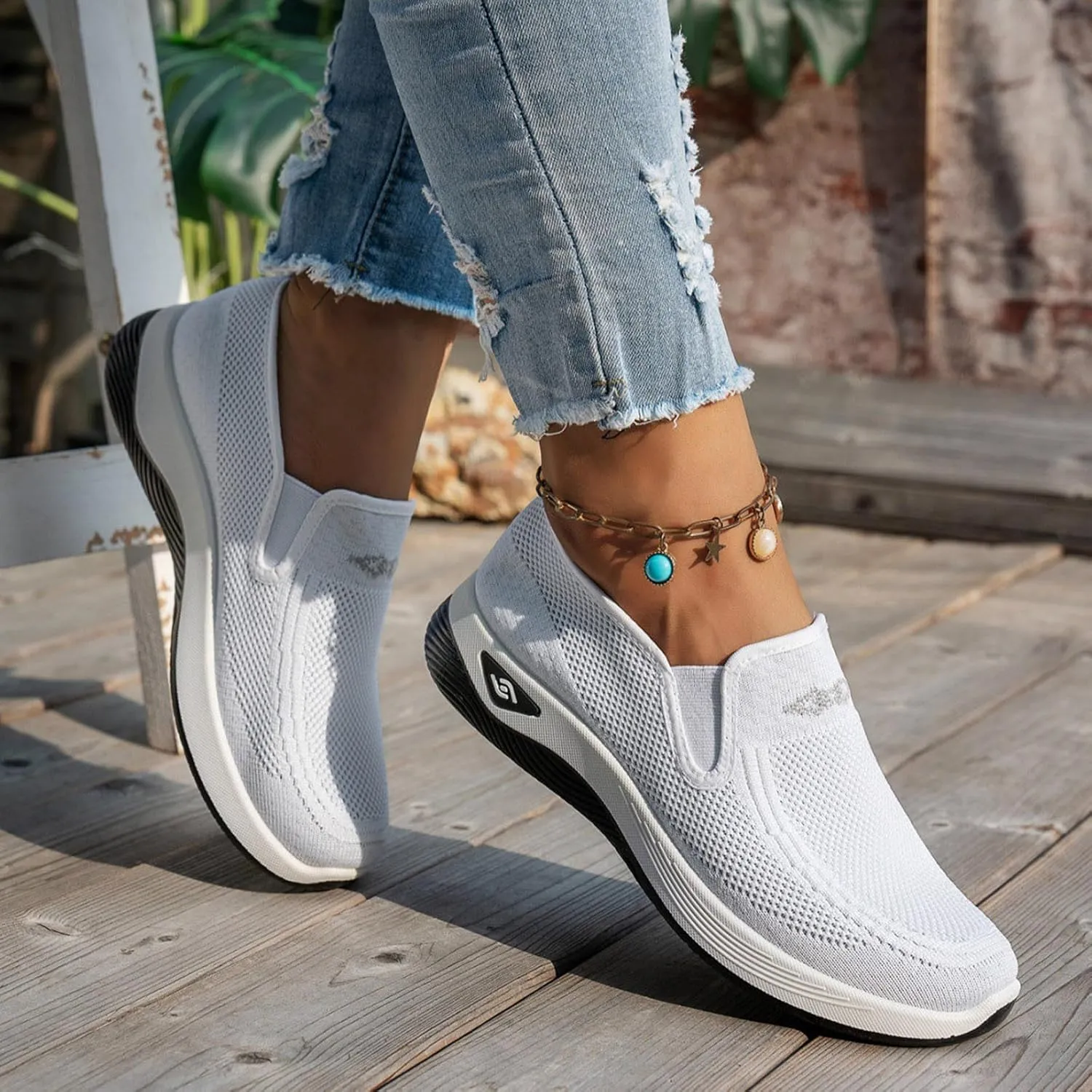 Walking Shoes for Women Walking Slip On Foam Hands Slip in Sneakers Arch Support Shoes for Men Business Casual