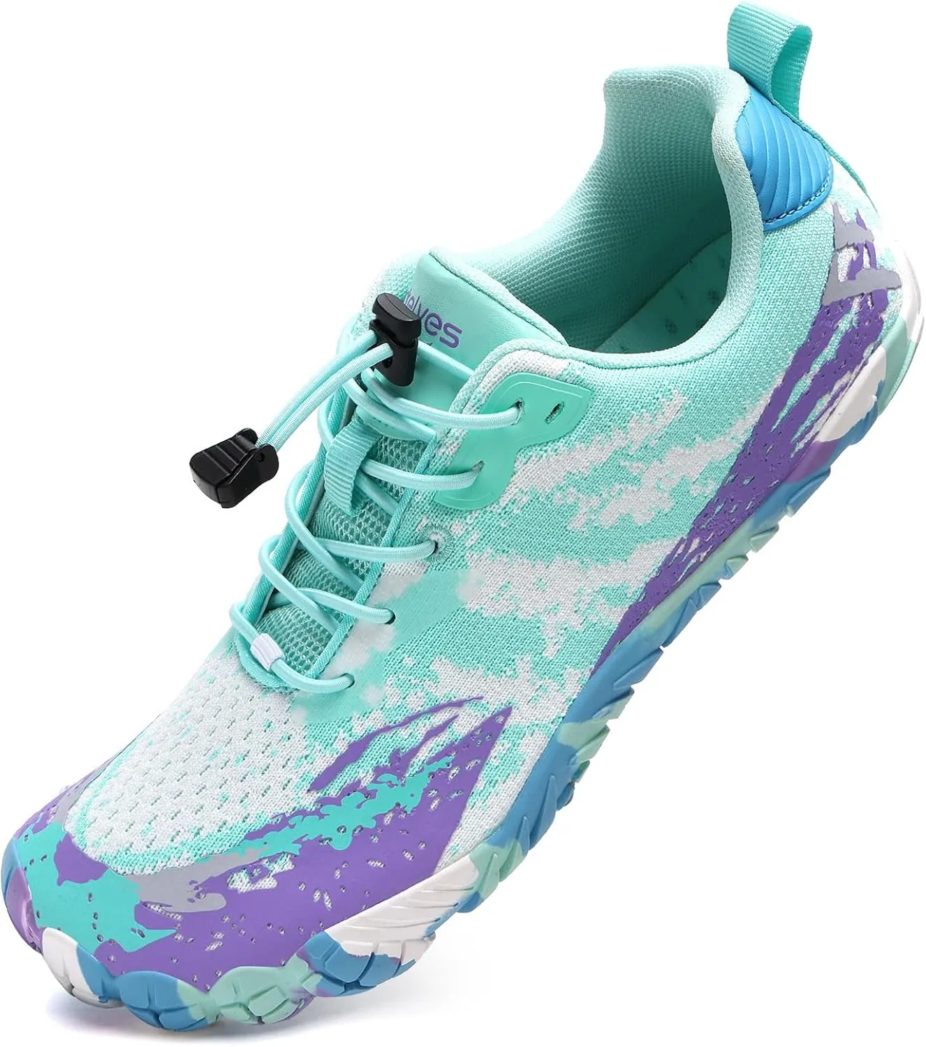 WateLves Barefoot Water Shoes for Women Men Wide Toe Quick-Dry Lightweight Mesh Breathable Aqua Shoes with Drainage Holes for Beach Swim Yoga Exercise Surf Pool Boat