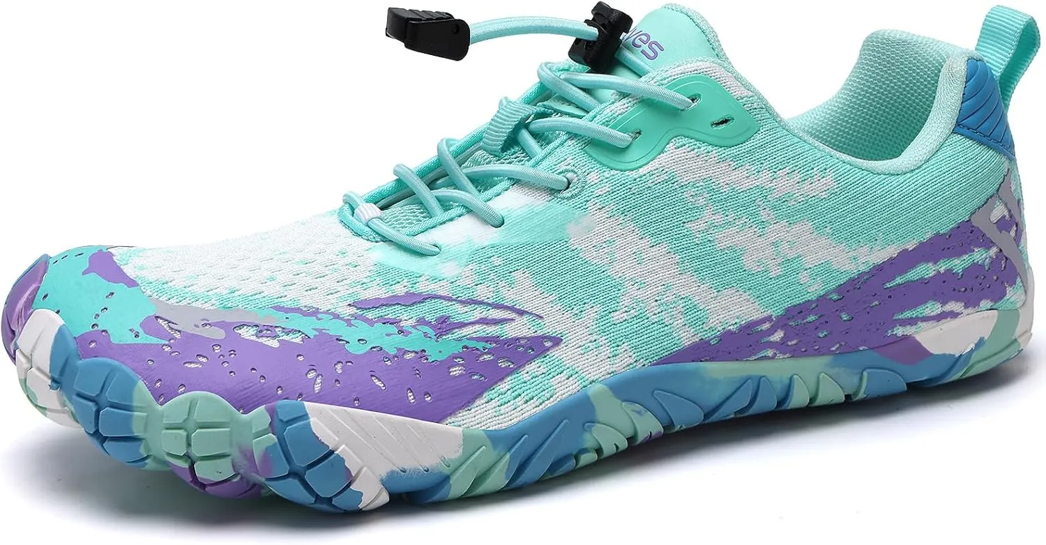 WateLves Barefoot Water Shoes for Women Men Wide Toe Quick-Dry Lightweight Mesh Breathable Aqua Shoes with Drainage Holes for Beach Swim Yoga Exercise Surf Pool Boat