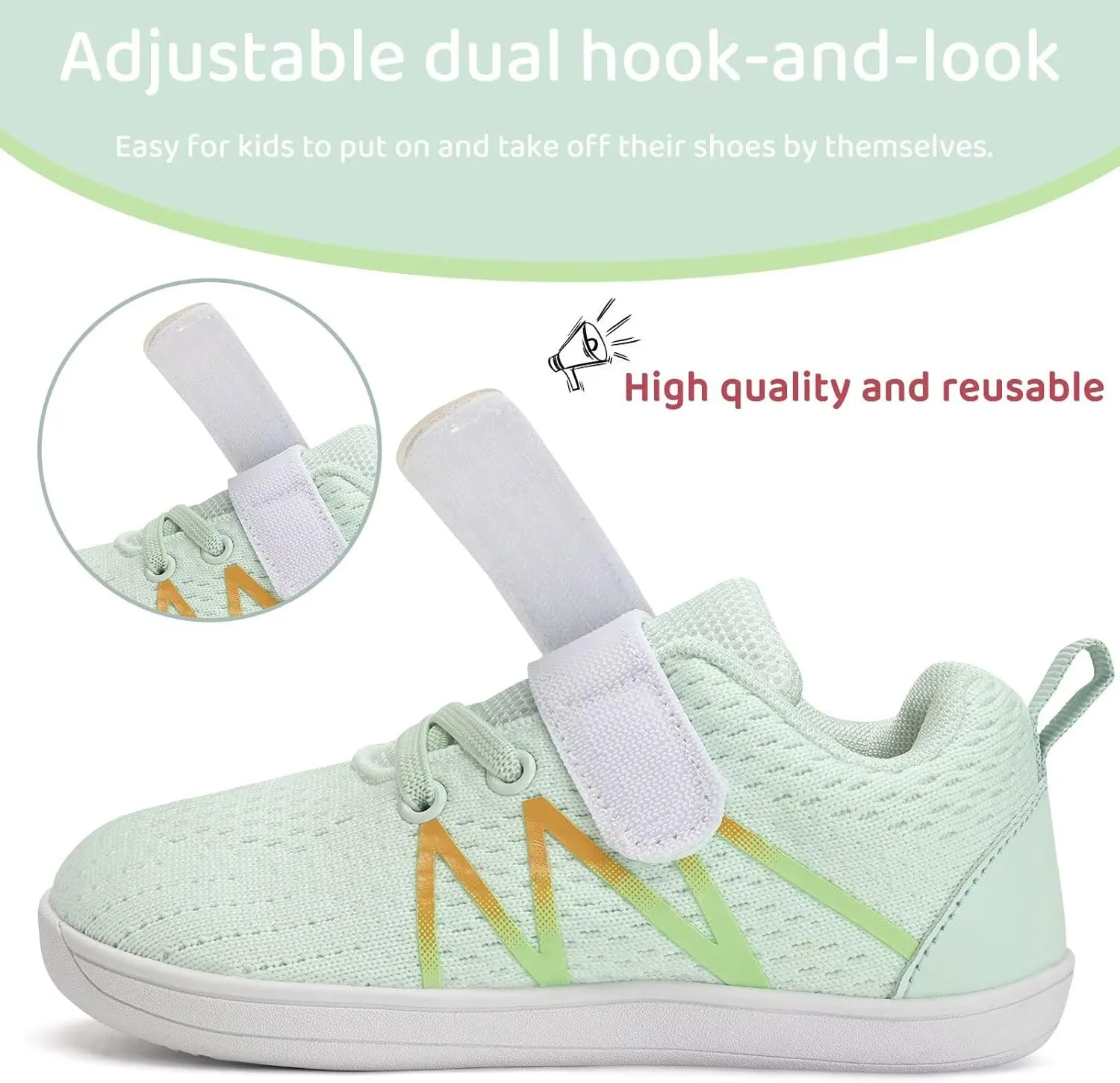 WateLves Toddler Shoes Little Kids Boys Girls Wide Barefoot Shoes Minimalist Walking Sneakers Breathable Lightweight Fit Naturally Zero Drop Sole