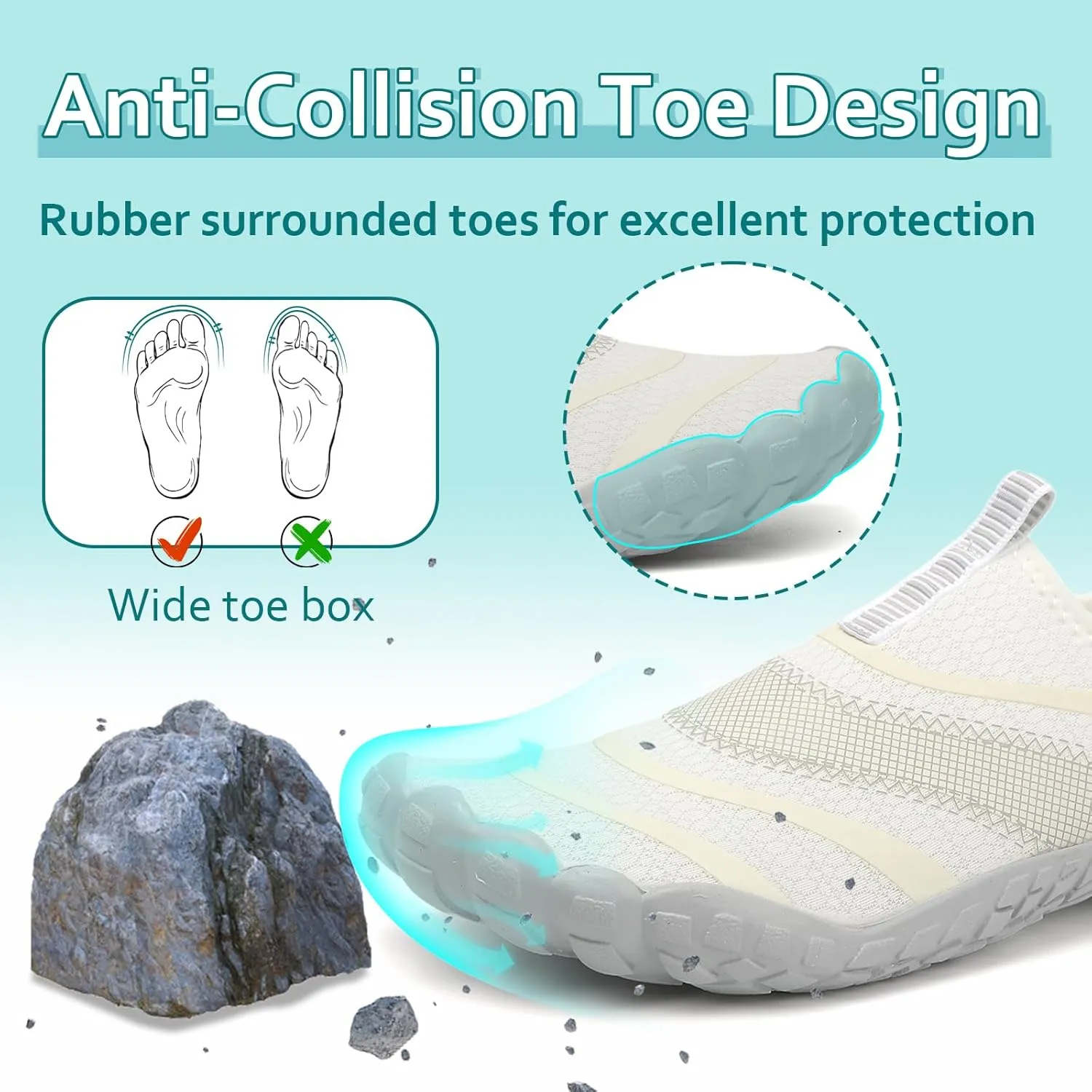 Water Shoes Womens Mens Quick-Dry Aqua Yoga Socks Barefoot Swim Pool Beach Shoes for Walking Hiking Diving Surf Ootdoor Water Sports