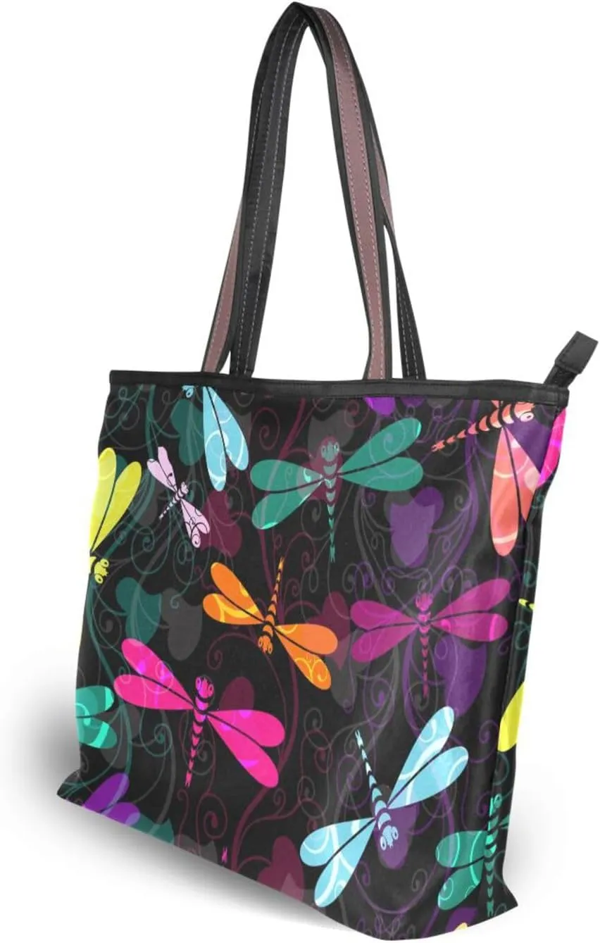 WIHVE Women's Handbag Tote Bag WTop Handle Shoulder Bag for Ladies (Large)