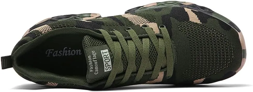 WILTENA Womens Mesh Camouflage Shoes Mens Non Slip Sports Running Tennis Sneakers Walking Shoes