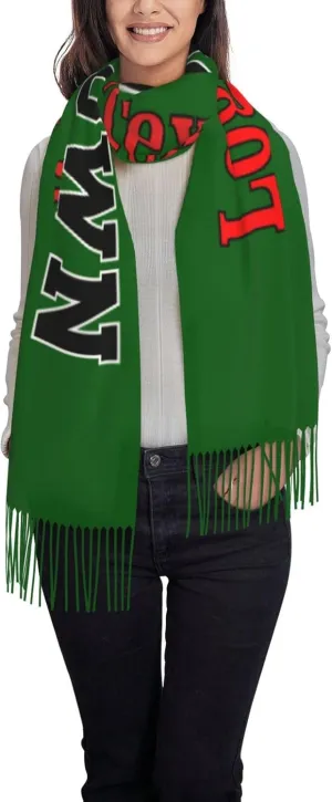 Winter Scarf for Women Men Custom Scarves Personalized Customize Logo Photo Text Name Pashmina Shawl Wrap
