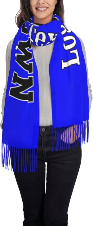 Winter Scarf for Women Men Custom Scarves Personalized Customize Logo Photo Text Name Pashmina Shawl Wrap