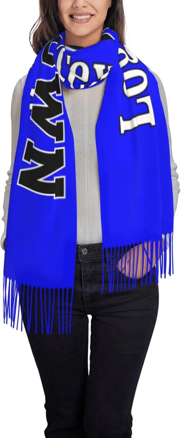 Winter Scarf for Women Men Custom Scarves Personalized Customize Logo Photo Text Name Pashmina Shawl Wrap