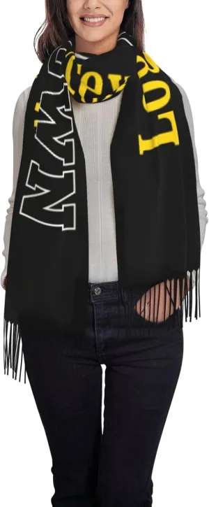 Winter Scarf for Women Men Custom Scarves Personalized Customize Logo Photo Text Name Pashmina Shawl Wrap