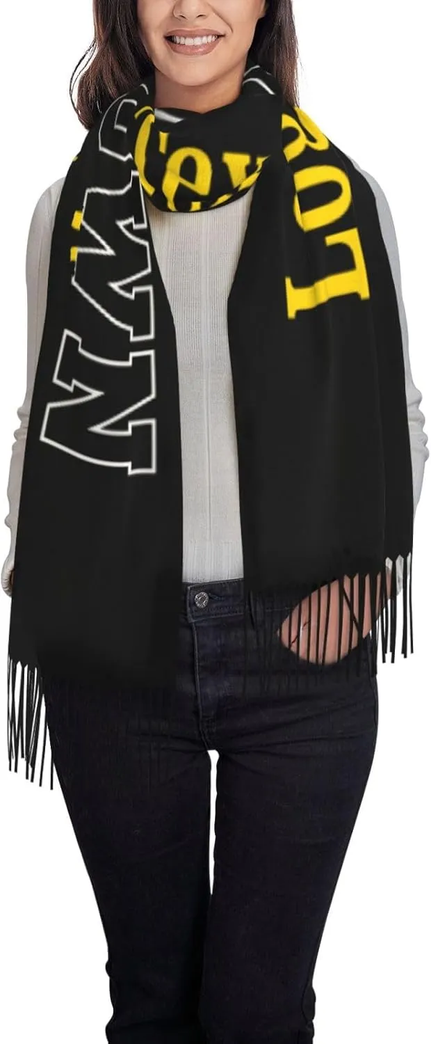 Winter Scarf for Women Men Custom Scarves Personalized Customize Logo Photo Text Name Pashmina Shawl Wrap