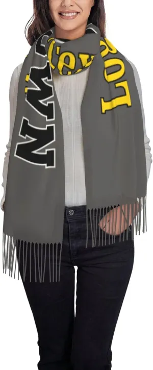 Winter Scarf for Women Men Custom Scarves Personalized Customize Logo Photo Text Name Pashmina Shawl Wrap
