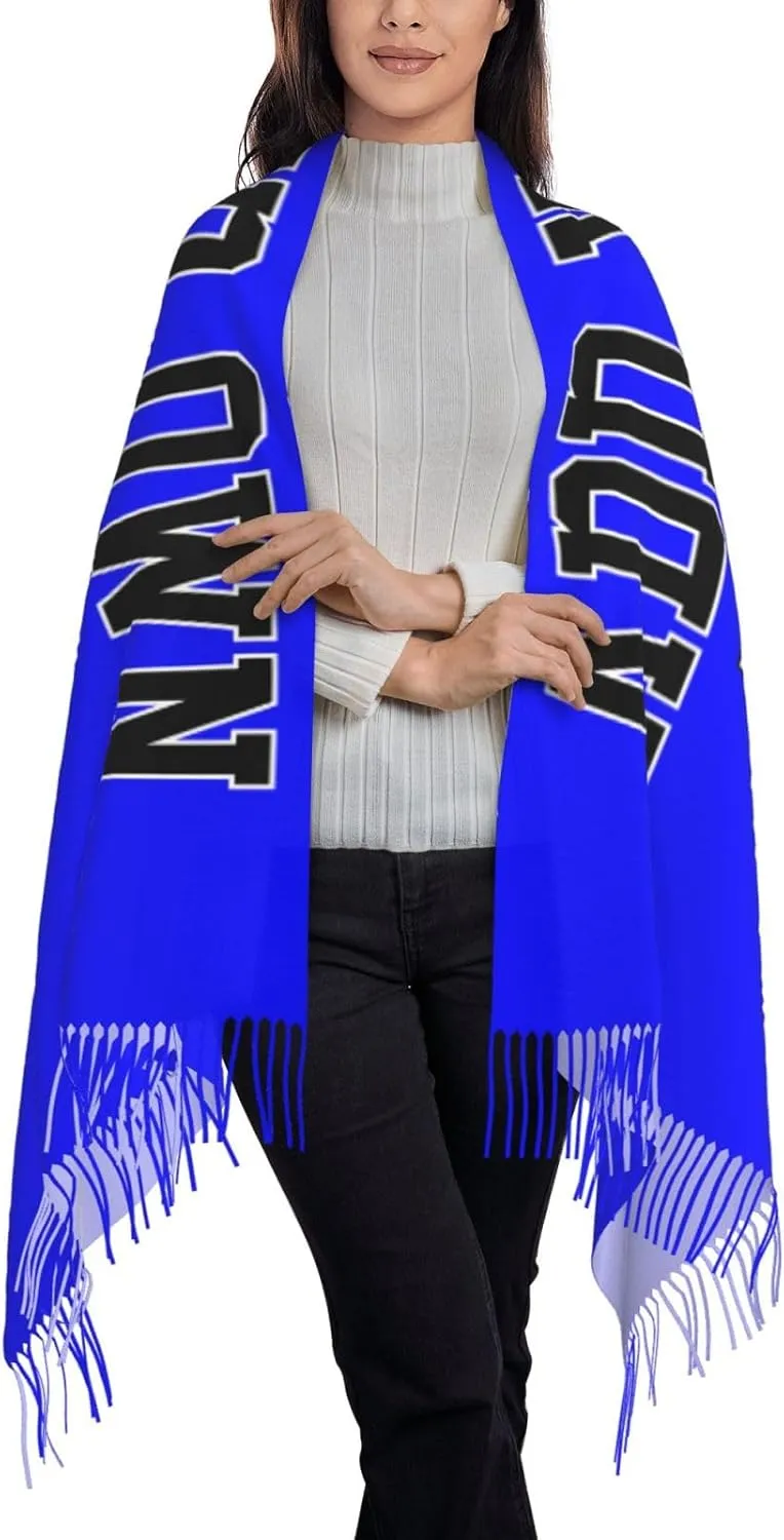 Winter Scarf for Women Men Custom Scarves Personalized Customize Logo Photo Text Name Pashmina Shawl Wrap